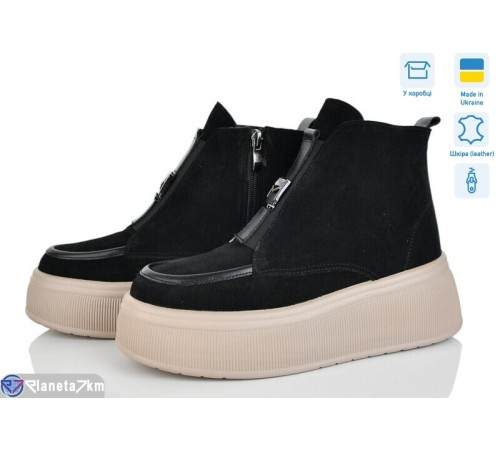 Черевики жіночі на зиму (6 пар р.37-40) чорний  "Linda"