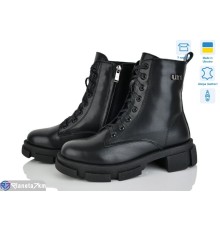 Черевики жіночі на зиму (6 пар р.36-41) чорний  "FOX"