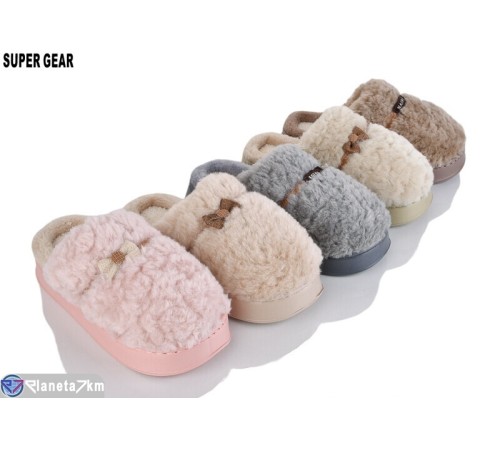 Тапки жіночі на зиму (12 пар р.36-45) мікс  "Super Gear"