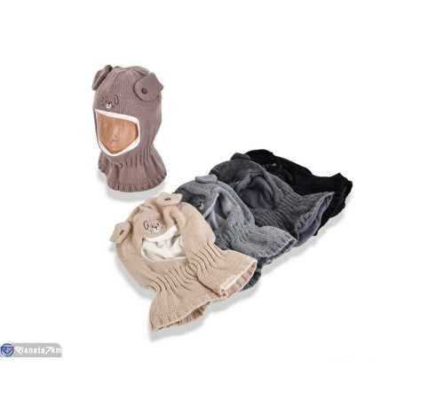 Дитяча шапка на зиму (5 шт. р.сетка 48-50) мікс  "DOMINGO"