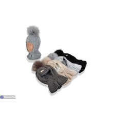 Дитяча шапка на зиму (5 шт. р.сетка 48-50) мікс  "DOMINGO"