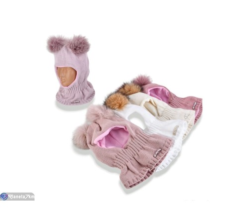 Дитяча шапка на зиму (5 шт. р.сетка 50-52) мікс  "DOMINGO"