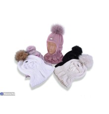 Дитяча шапка на зиму (5 шт. р.сетка 50-52) мікс  "DOMINGO"