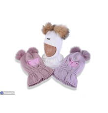 Дитяча шапка на зиму (5 шт. р.сетка 50-52) мікс  "DOMINGO"