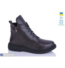 Черевики жіночі на зиму (6 пар р.37-41) коричневий  "LIKA"