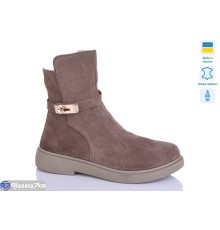 Черевики жіночі на зиму (6 пар р.37-41) коричневий  "LIKA"