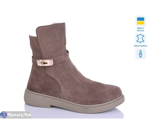 Черевики жіночі на зиму (6 пар р.37-41) коричневий  "LIKA"