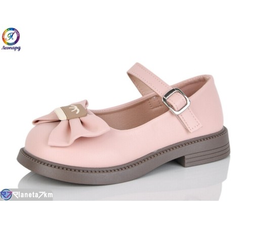 Дитячі туфлі на весну/осінь (8 пар р.26-30) рожевий  "Леопард"