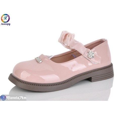 Дитячі туфлі на весну/осінь (8 пар р.31-36) рожевий  "Леопард"