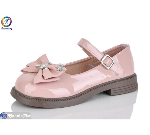 Дитячі туфлі на весну/осінь (8 пар р.31-36) рожевий  "Леопард"