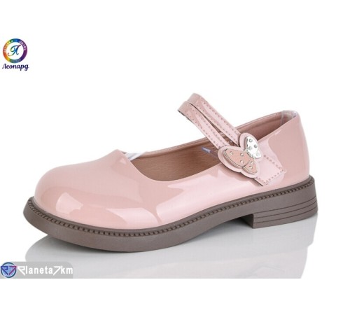 Дитячі туфлі на весну/осінь (8 пар р.31-36) рожевий  "Леопард"