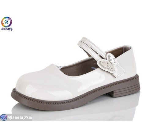 Дитячі туфлі на весну/осінь (8 пар р.31-36) бежевий  "Леопард"