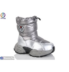 Дутики дитячі на зиму (5 пар р.26-30) срібний  "Леопард"