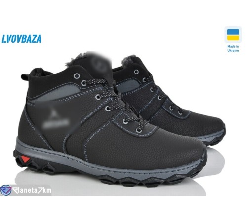 Черевики чоловічі на зиму (8 пар р.40-45) чорний  "LEOBAZA"
