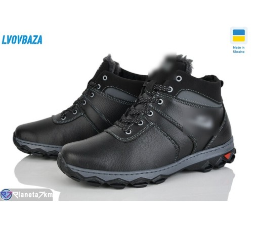 Черевики чоловічі на зиму (8 пар р.40-45) чорний  "LEOBAZA"