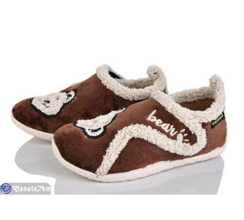 Тапки дитячі на весну/осінь (6 пар р.27-32) коричневий  "LUXORIS"