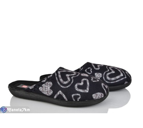 Тапки жіночі на весну/осінь (6 пар р.37-40) чорний  "LUXORIS"