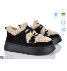 Туфлі жіночі на зиму (6 пар р.36-41) чорний  "ERIKA"