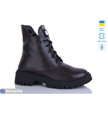 Черевики жіночі на зиму (6 пар р.37-41) коричневий  "LIKA"