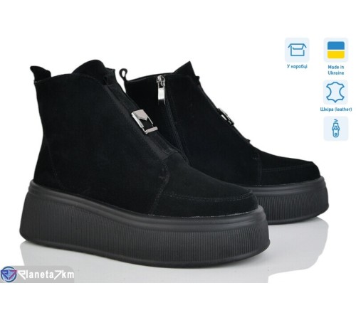 Черевики жіночі на зиму (6 пар р.37-40) чорний  "Linda"