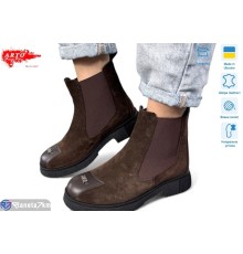 Черевики жіночі на зиму (8 пар р.36-41) коричневий  "ARTO"