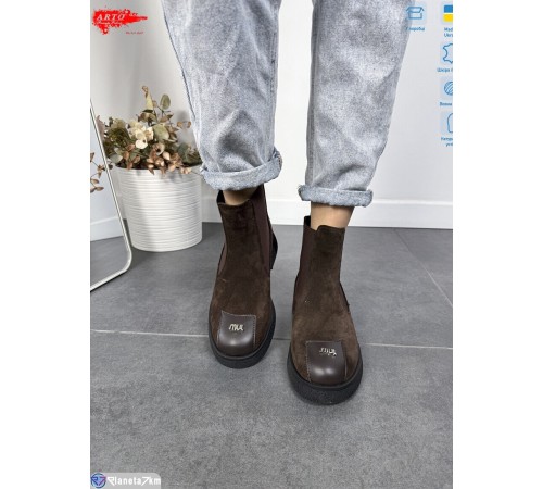 Черевики жіночі на зиму (8 пар р.36-41) коричневий  "ARTO"