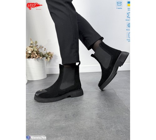 Черевики жіночі на зиму (8 пар р.36-41) чорний  "ARTO"