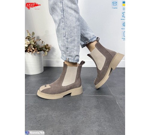 Черевики жіночі на зиму (6 пар р.36-41) коричневий  "ARTO"