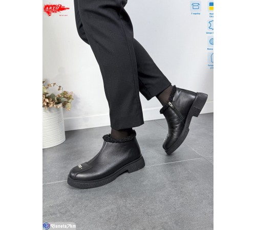 Черевики жіночі на зиму (8 пар р.36-41) чорний  "ARTO"