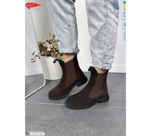 Черевики жіночі на зиму (8 пар р.36-41) коричневий  "ARTO"