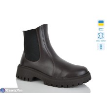 Черевики жіночі на зиму (6 пар р.37-41) коричневий  "LIKA"