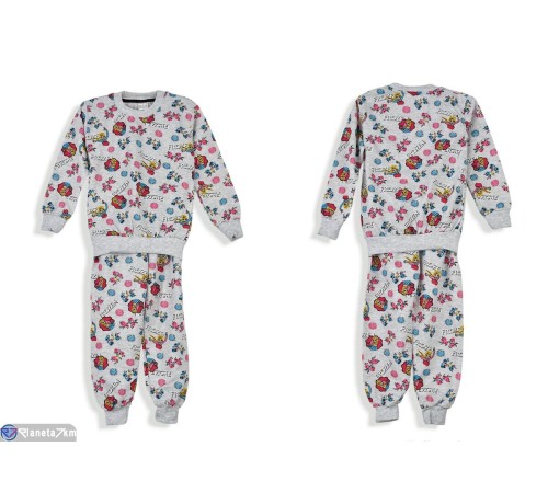 Дитяча піжама на зиму (5 шт. р.сетка 4-8) сірий  "Olla"