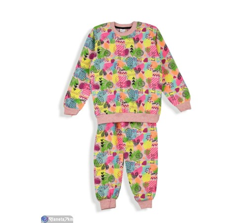 Дитяча піжама на зиму (5 шт. р.сетка 8-12) рожевий  "Olla"