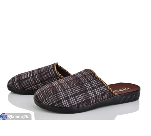 Тапки чоловічі на весну/осінь (6 пар р.40-45) коричневий  "LUXORIS"