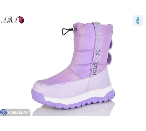 Дутики дитячі на зиму (8 пар р.32-37) фіолетовий  "Aba"