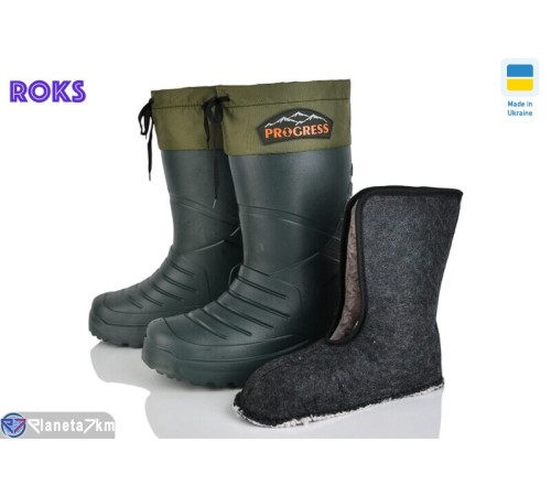 Чоловічі чоботи з піни на зиму (6 пар р.42-45) хакі  "Roks"