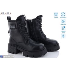 Черевики жіночі на зиму (6 пар р.36-40) чорний  "Latifa"