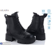 Черевики жіночі на зиму (6 пар р.36-40) чорний  "Latifa"