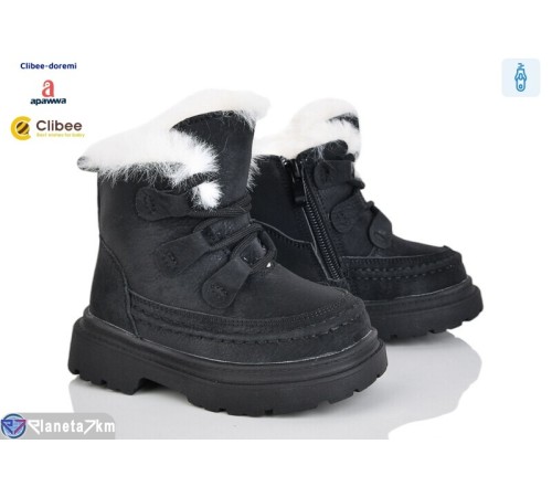 Черевики дитячі на зиму (6 пар р.23-28) чорний  "BELIES-D"