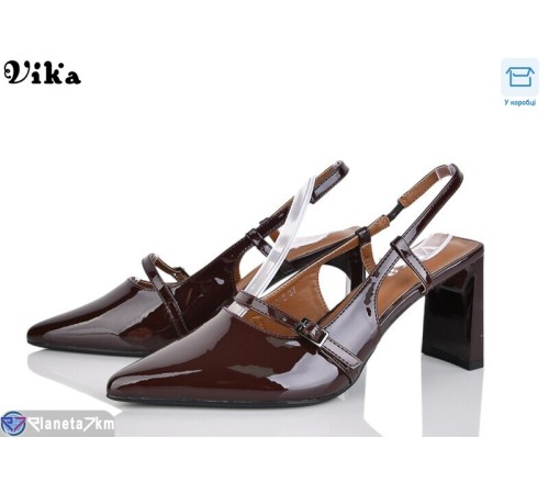 Туфлі жіночі на весну/осінь (6 пар р.36-40) коричневий  "Vika"