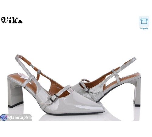 Туфлі жіночі на весну/осінь (6 пар р.36-40) сірий  "Vika"