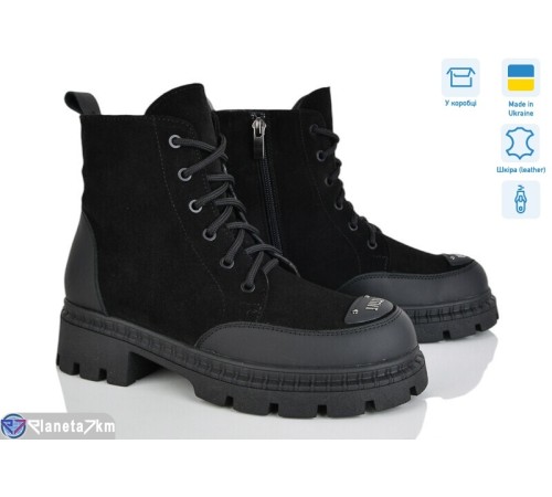 Черевики жіночі на зиму (6 пар р.36-41) чорний  "LISA"