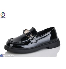 Дитячі туфлі на весну/осінь (8 пар р.31-36) чорний  "Леопард"