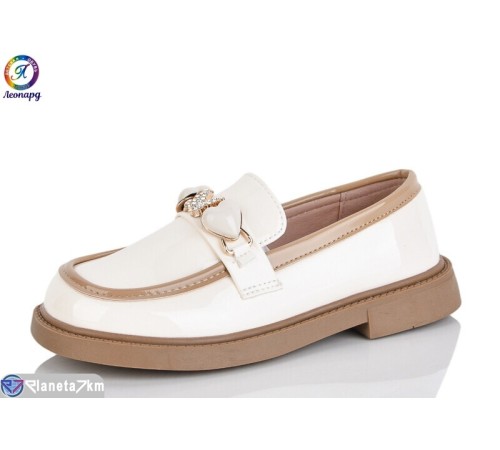 Дитячі туфлі на весну/осінь (8 пар р.31-36) бежевий  "Леопард"