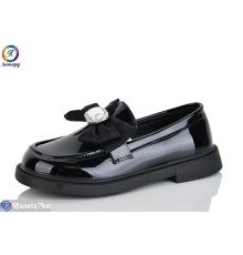 Дитячі туфлі на весну/осінь (8 пар р.31-36) чорний  "Леопард"