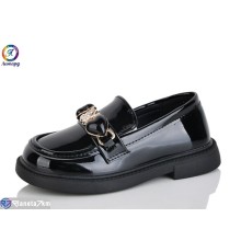 Дитячі туфлі на весну/осінь (8 пар р.26-30) чорний  "Леопард"