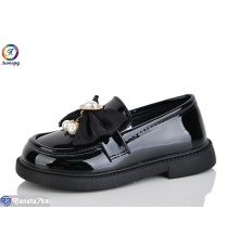 Дитячі туфлі на весну/осінь (8 пар р.26-30) чорний  "Леопард"