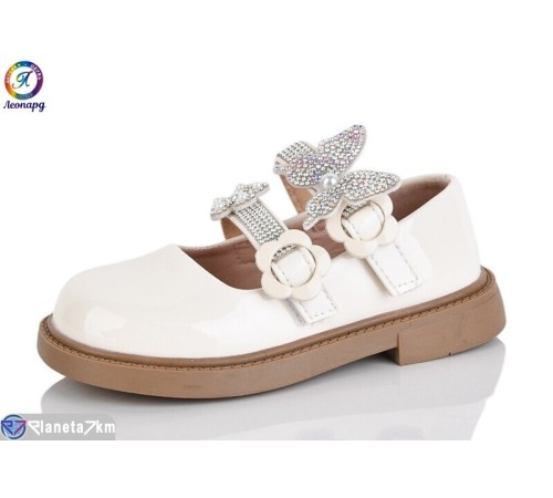 Дитячі туфлі на весну/осінь (8 пар р.26-30) чорний  "Леопард"