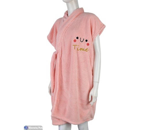 Халат жіночий на весну/осінь (2 шт. р.сетка One size) рожевий  "Kalabok"