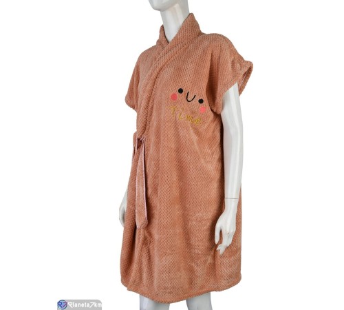 Халат жіночий на весну/осінь (2 шт. р.сетка One size) рожевий  "Kalabok"